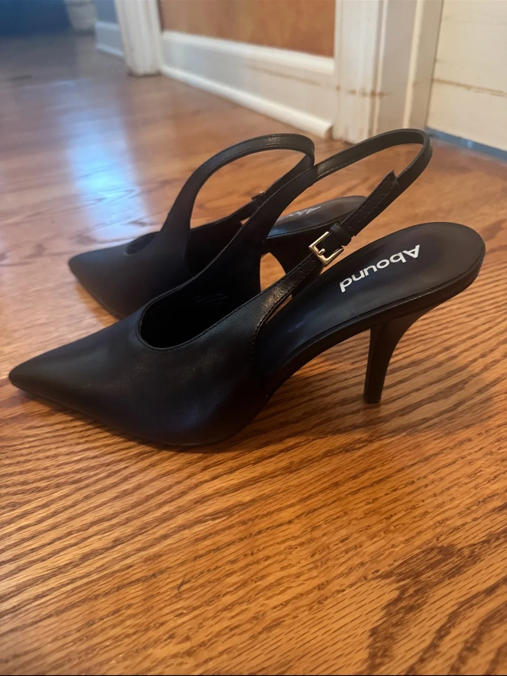 Abound Black Pointed Slingback Heel